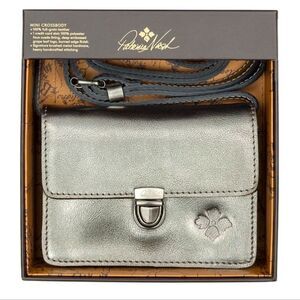 Patricia Nash Mini Lanza Leather Metallic Crossbody Bag